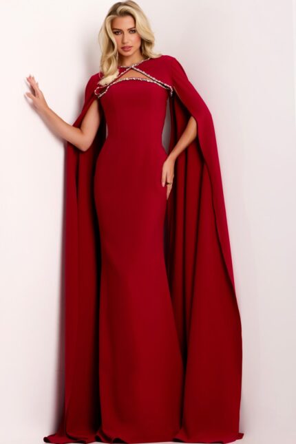 Model wearing Jovani dress 44184.