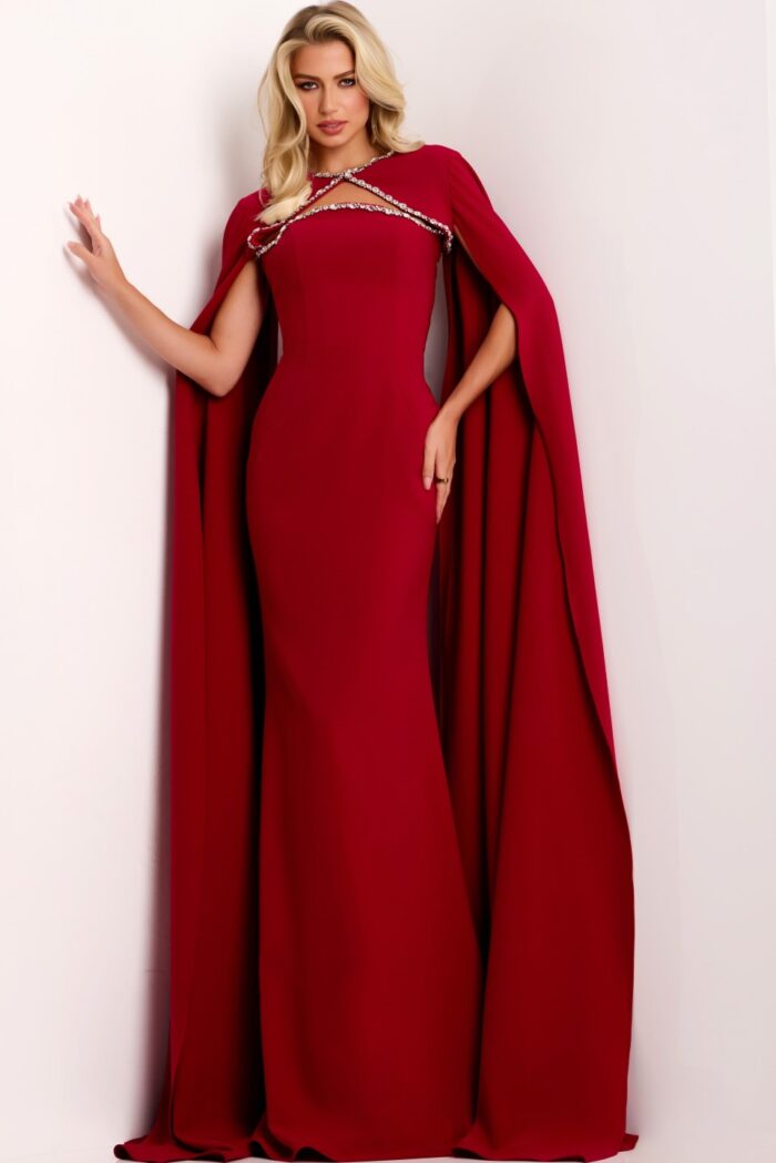 Model wearing Jovani dress 44184.
