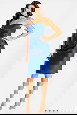 knee length pleated dress 44193