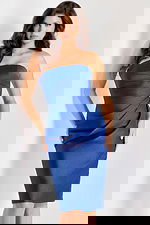 pleated bodice fitted dress 44193