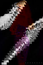 Glamorous strapless dress with reflective sequin embellishments