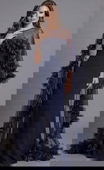 Cape Sleeve Illusion Neck Formal Gown