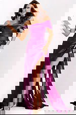 off the shoulder long evening dress 44322