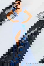 navy a line dress 44327