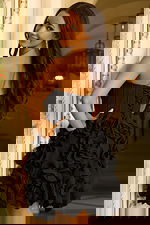 strapless fit and flare black dress 44328