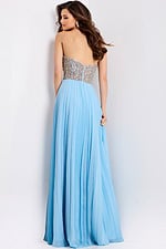back of embellished pleated dress 44358