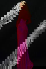 backless metallic shimmering dress 44366