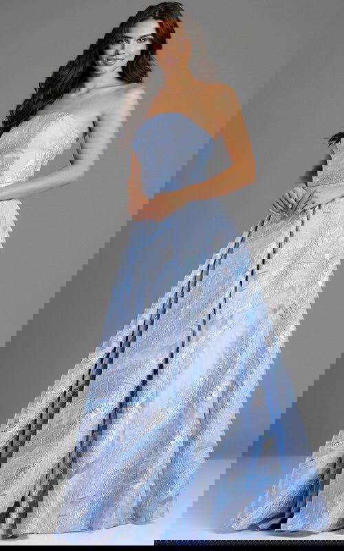 bue strapless dress 44369