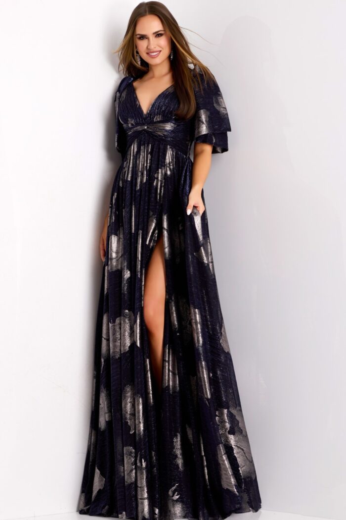 Model wearing Jovani dress 44374.