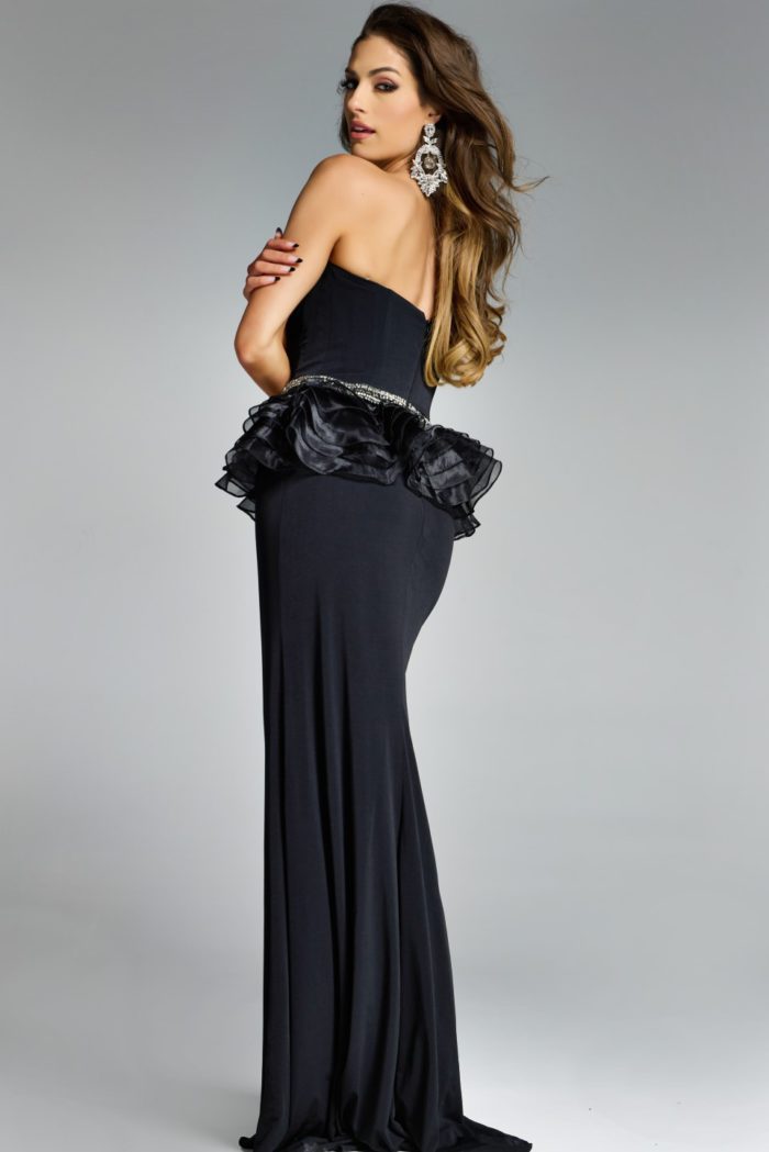 Model wearing Jovani dress 44382.