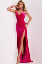 Model wearing Jovani dress 44396.