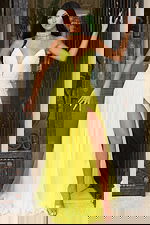 empire waist embellished yellow dress 44405