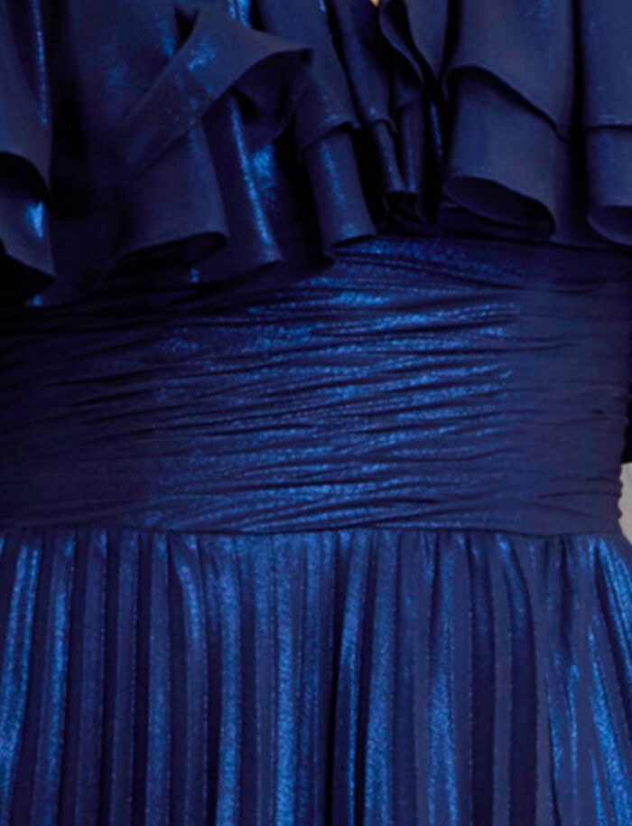 pleated navy fabric for style 44413
