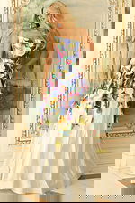 strapless aline floral dress 44434