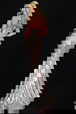 back of silver sequin dress 44467