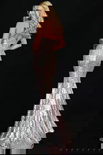 back of silver sequin dress 44467