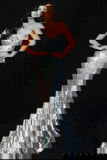 Strapless sequin mermaid prom dress with sweetheart neckline and fitted silhouette