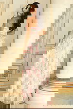 Floral Strapless Pleated Prom Dress 44518 - Image 2