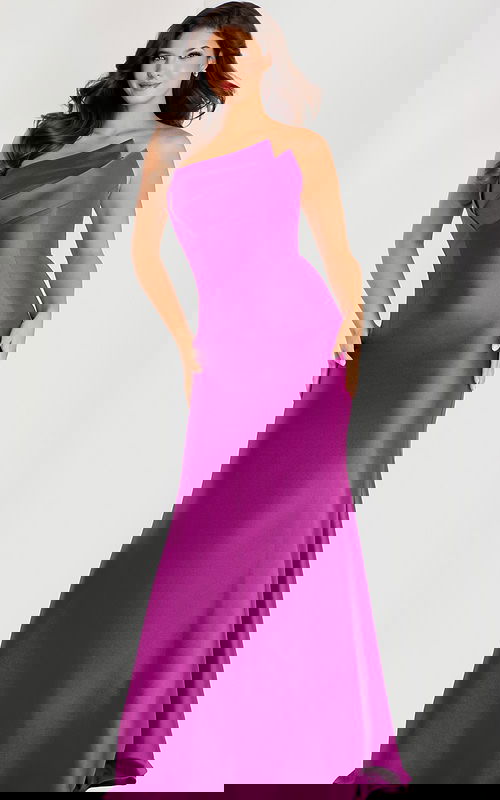 pleated neckline satin mermaid dress 44529