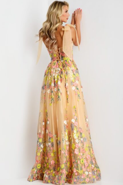 Model wearing Jovani dress 44596.