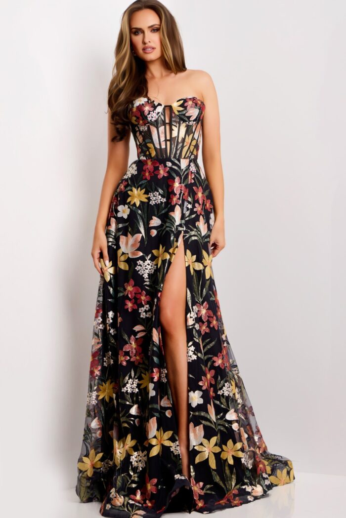 Model wearing Jovani dress 44660.