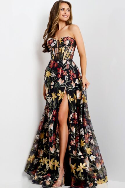 Model wearing Jovani dress 44660.