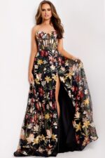 Model wearing Jovani dress 44660.