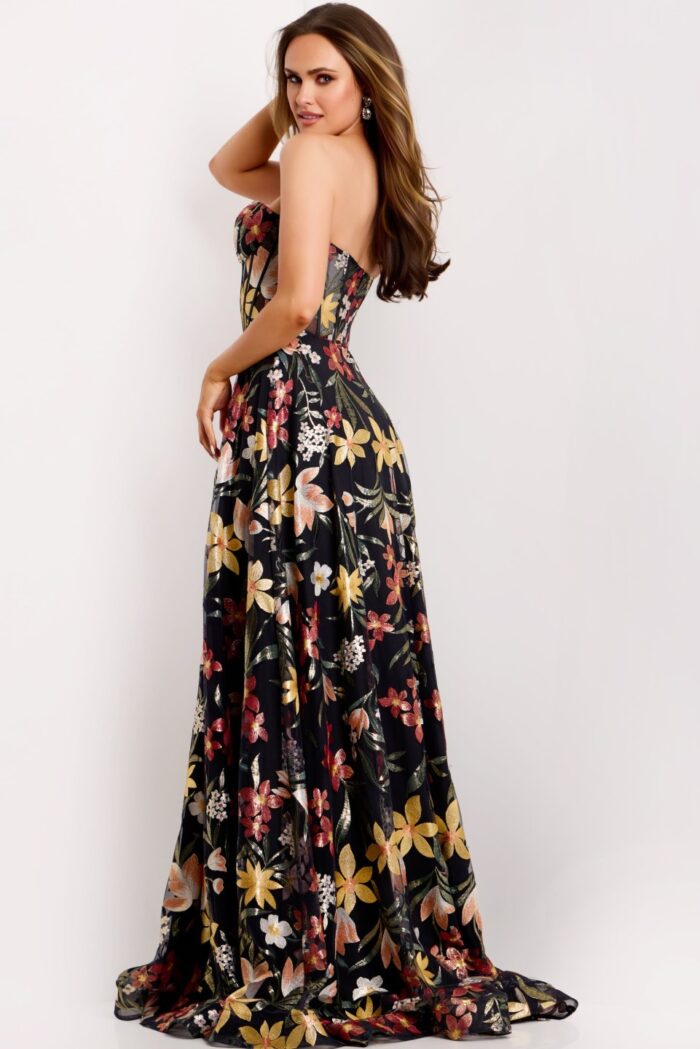 Model wearing Jovani dress 44660.