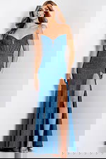 high slit embellished dress 44678