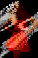 Strapless Satin Fit And Flare Dress 44721 - Image 4