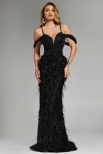 Model wearing Jovani dress 44848.