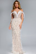 Model wearing Jovani dress 44848.