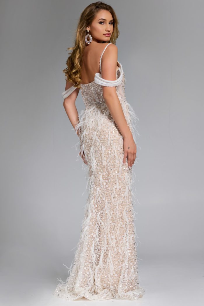 Model wearing Jovani dress 44848.