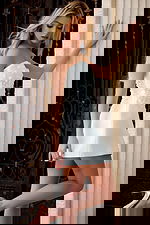 side of fitted white dress 44855