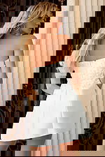 strapless white short dress 44855