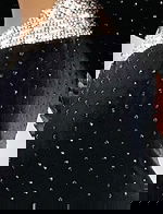 Embellished Long Sleeve Gown with Open Back 44858 - Image 5