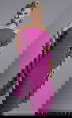 simple purple midi dress 44730