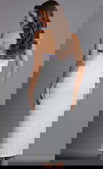 strapless beaded white dress 44894