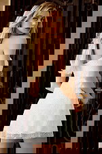 strapless white short wedding dress 44965