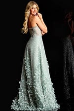 Glamorous floral embellished gown with sparkling details