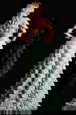 Elegant A-line dress with shimmering beaded design