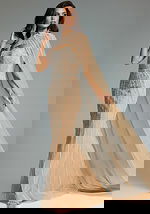 side of mermaid embellished evening dress 45077