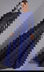 Jovani modest evening dress with long sleeves and full floor length skirt