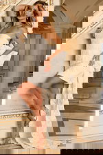 strapless fitted short dress with bow in the back