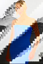 strapless fitted royal dress 45151