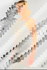 white ruffled top 45159