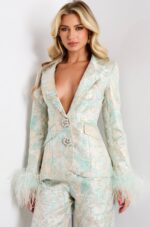 Model wearing Jovani dress 45178.