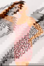 fitted fully embellished short dress 45195