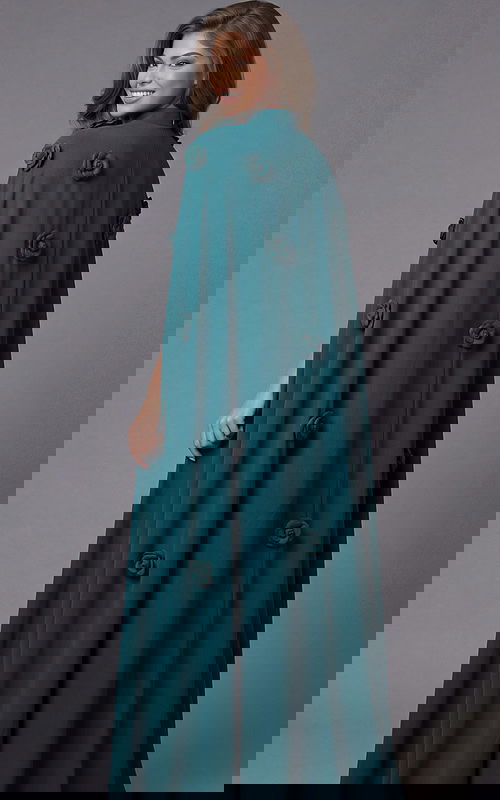 green cape dress 45216