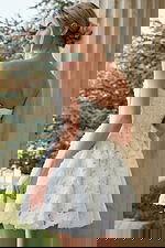 strapless fit and flare short wedding dress 45227